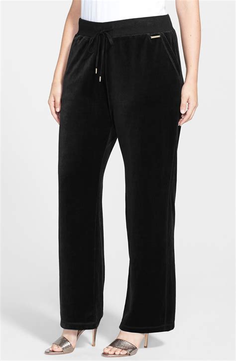 michael michael kors velour drawstring pants|MICHAEL Michael Kors Plus Size Pants, Velour Drawstring.